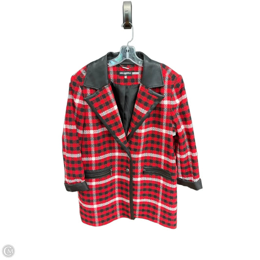 Blazer Designer By Karl Lagerfeld In Plaid Pattern, Size: Xl