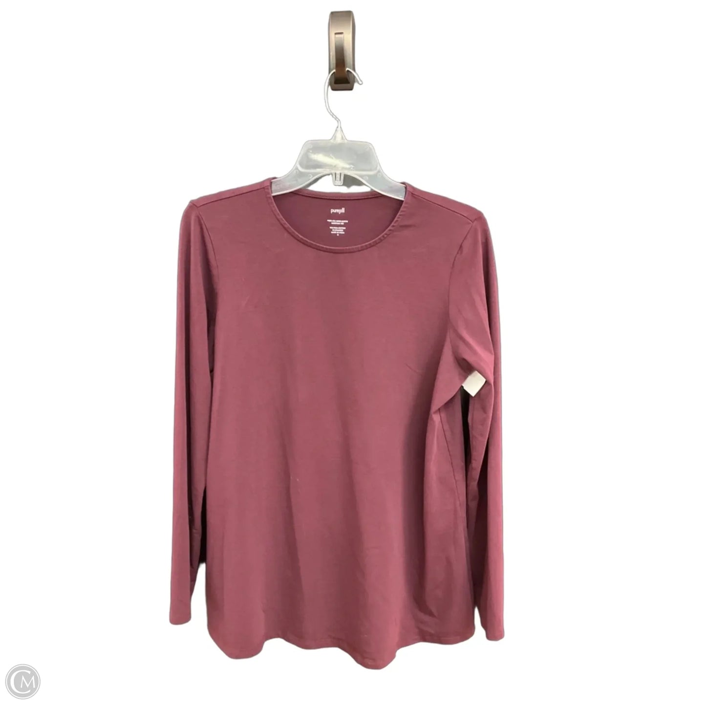 Top Long Sleeve Basic By Pure Jill In Maroon, Size: M