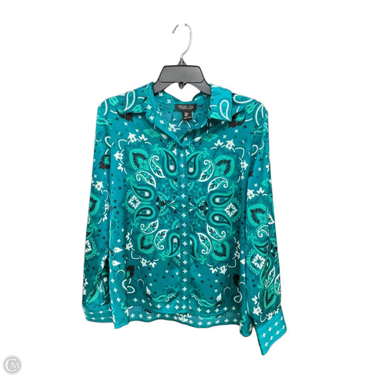 Blouse Long Sleeve By Rachel Zoe In Green, Size: M