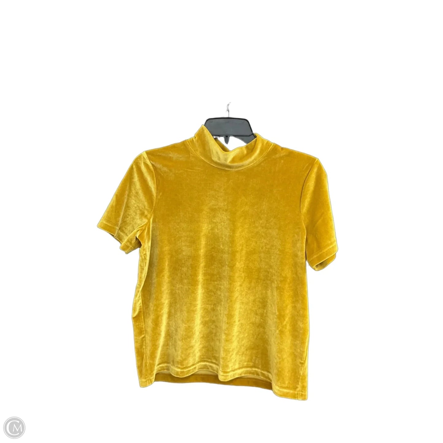 Top Short Sleeve By Madewell In Yellow, Size: S