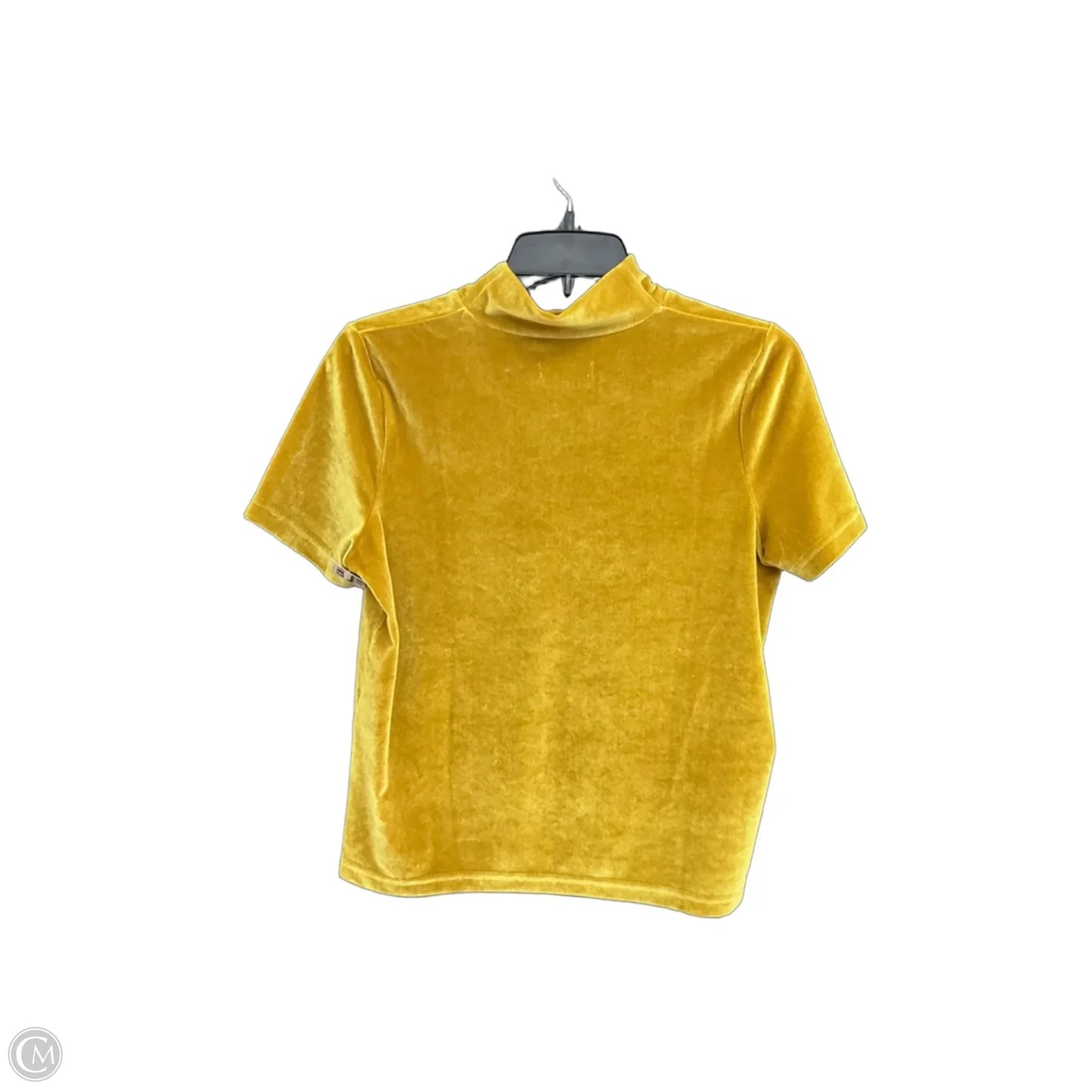 Top Short Sleeve By Madewell In Yellow, Size: S