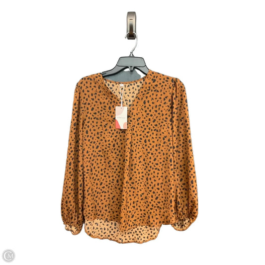 Top Long Sleeve By Cme In Animal Print, Size: M