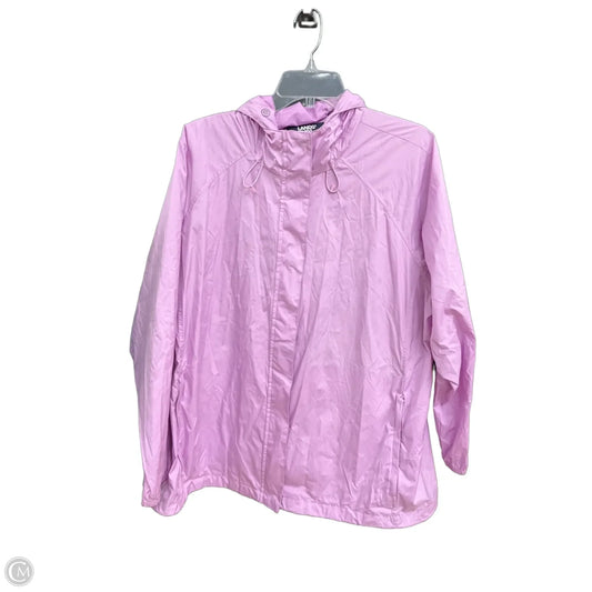 Jacket Windbreaker By Lands End In Purple, Size: 2x