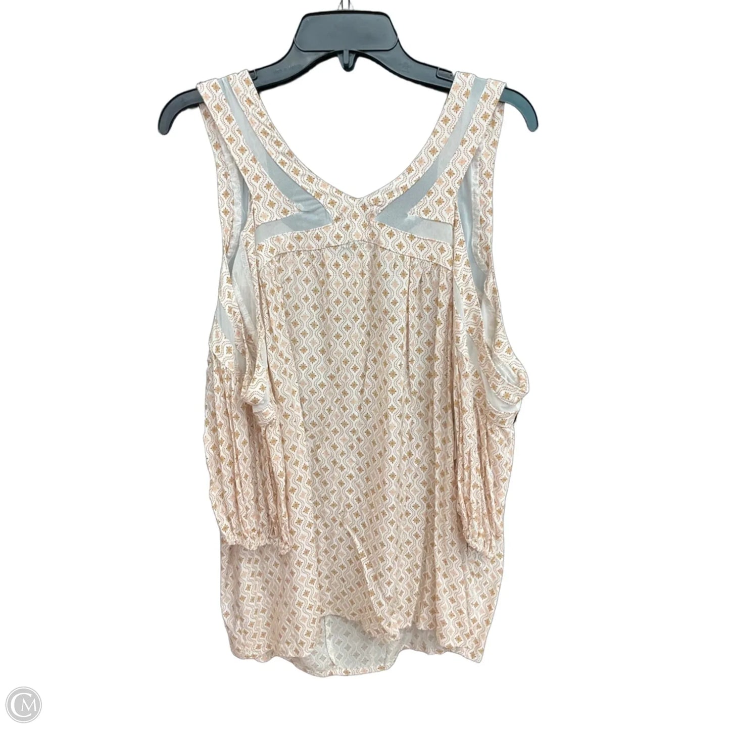 Top Short Sleeve By Buckle Black In Tan, Size: Xxl