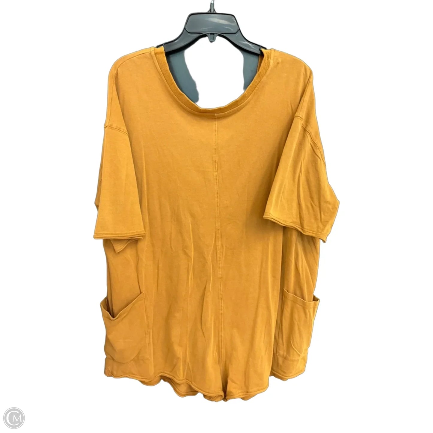Top Short Sleeve By Bibi In Orange, Size: L