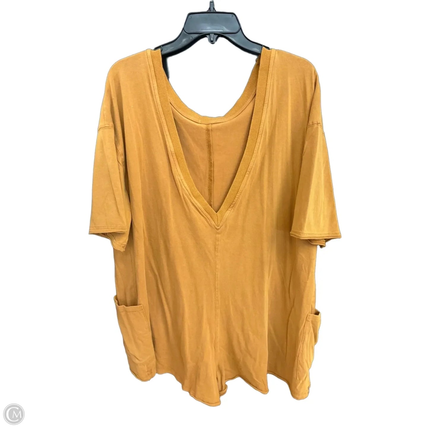 Top Short Sleeve By Bibi In Orange, Size: L