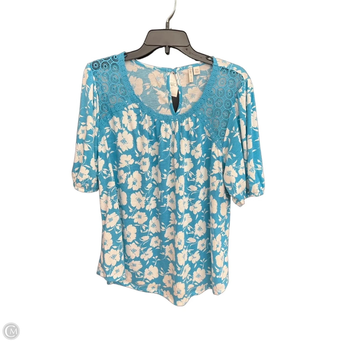 Top Short Sleeve By Cato In Blue, Size: Xl