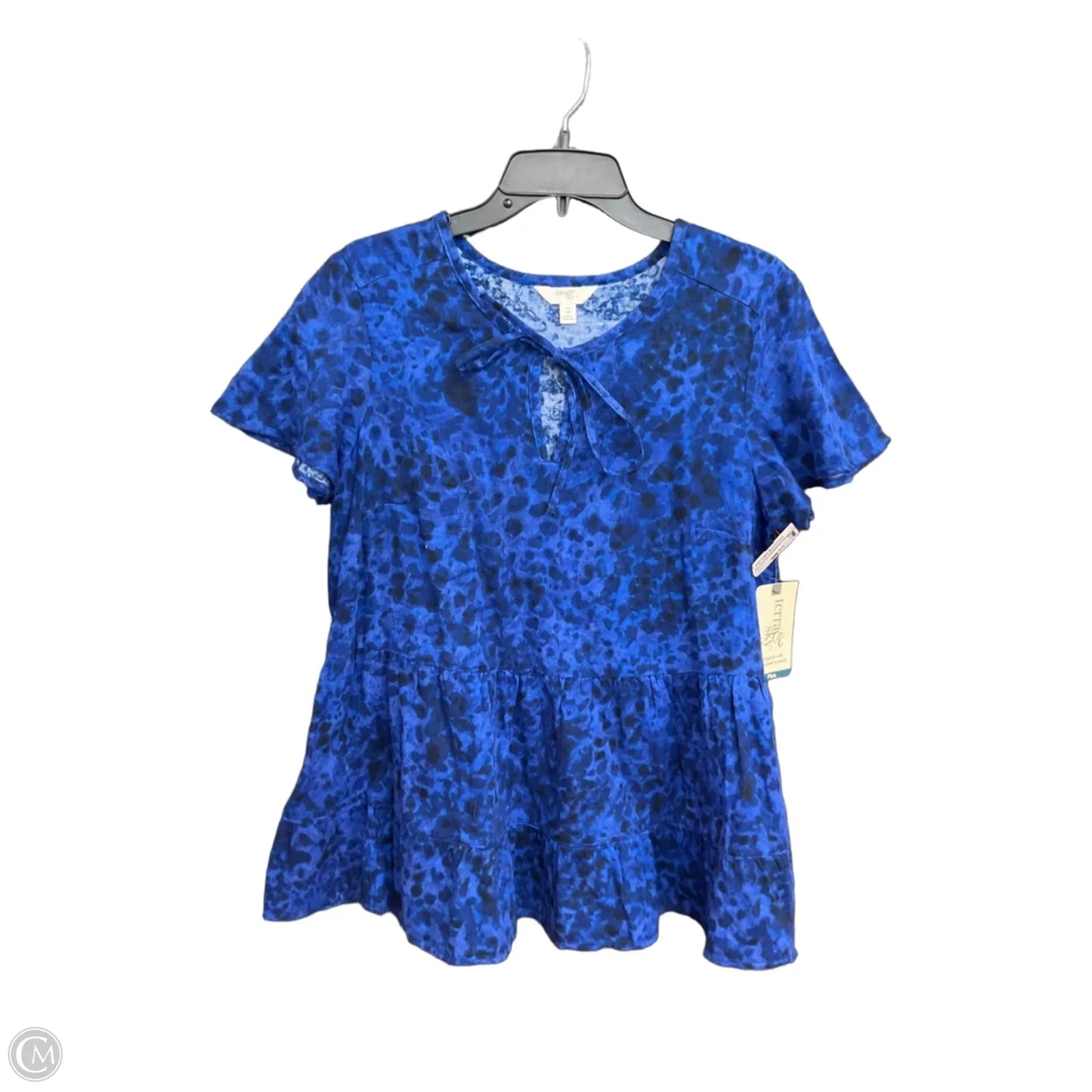 Top Short Sleeve By Terra & Sky In Blue, Size: 0x