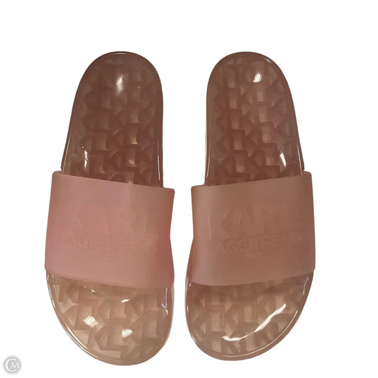 Shoes Designer By Karl Lagerfeld In Pink, Size: 9