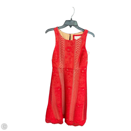 Dress Casual Midi By Anthropologie In Red, Size: 0