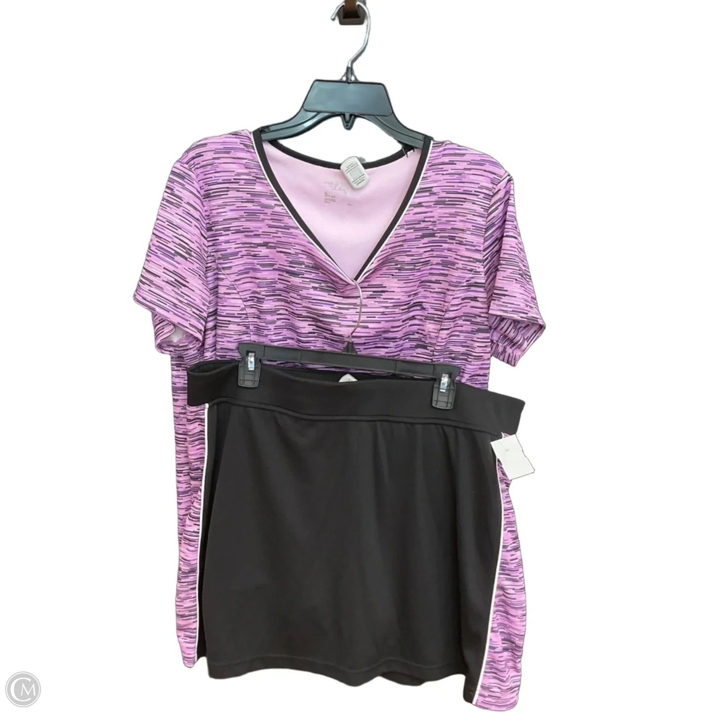 Athletic Shorts 2pc By Made For Life In Black & Purple, Size: Xl