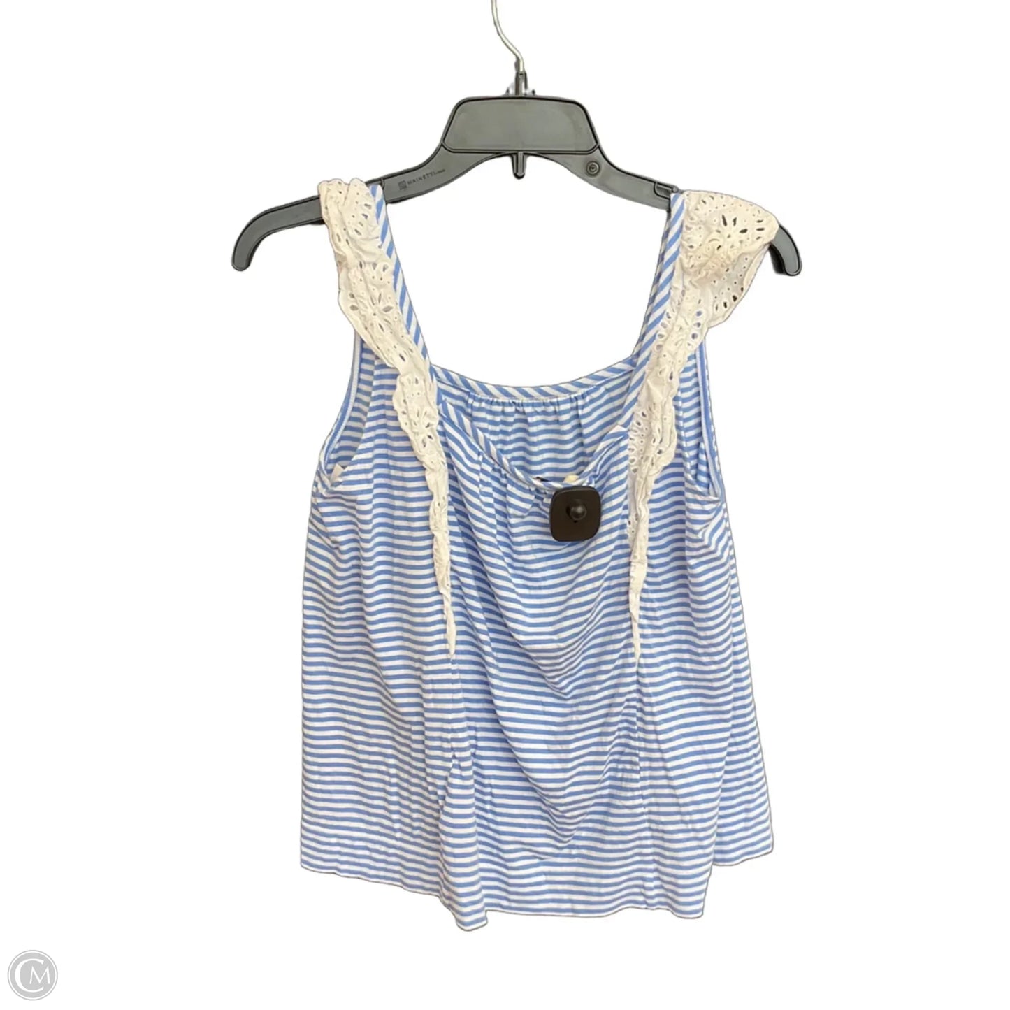 Top Sleeveless By Vineyard Vines In Blue & White, Size: S
