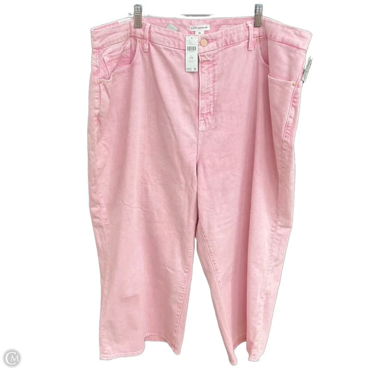 Jeans Wide Leg By Good American In Pink, Size: 22