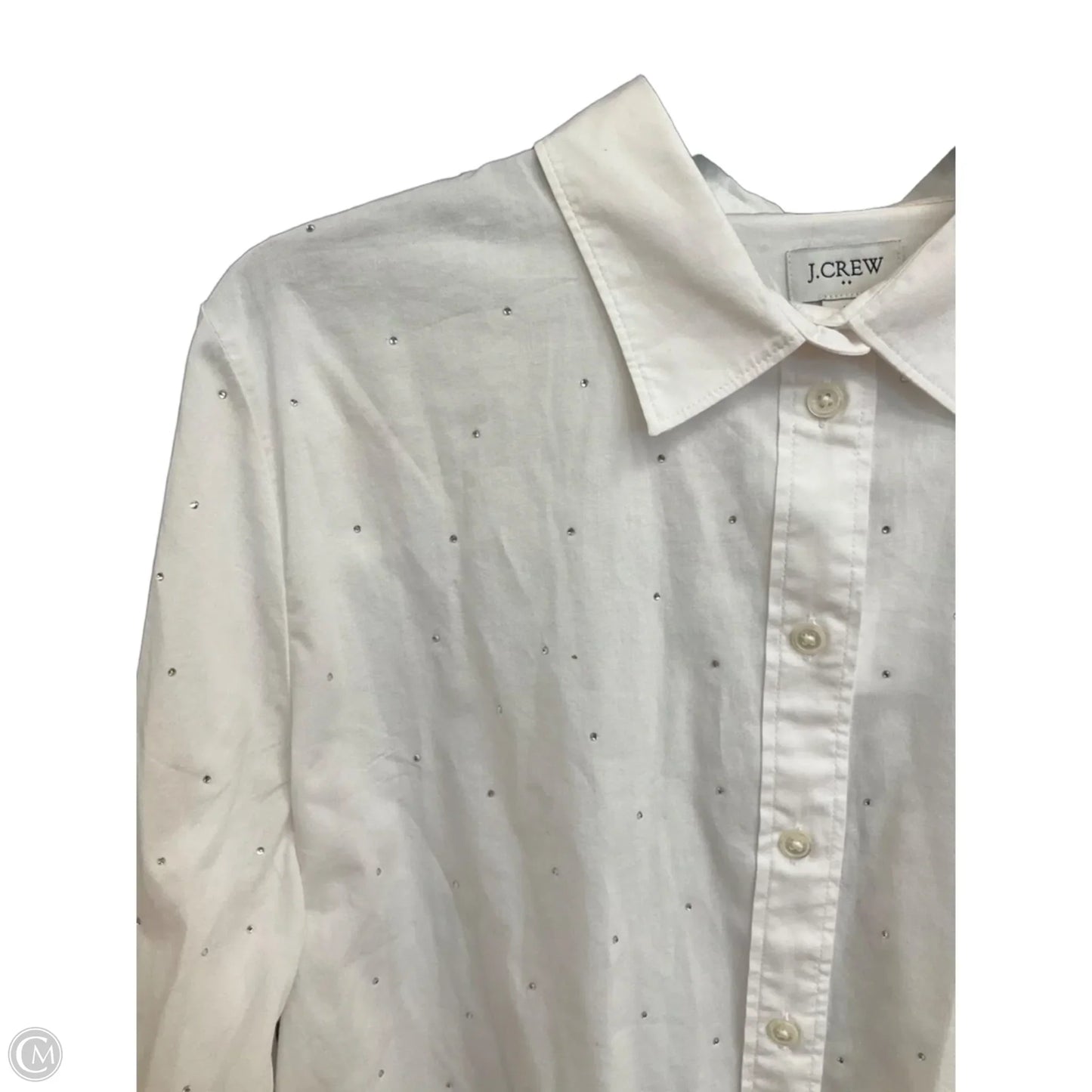 Blouse Long Sleeve By J. Crew In White, Size: M