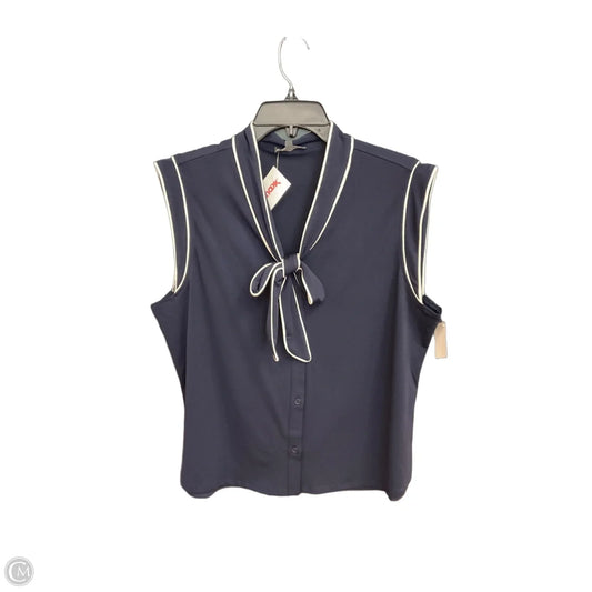 Top Sleeveless By Adrianna Papell In Blue, Size: Xl