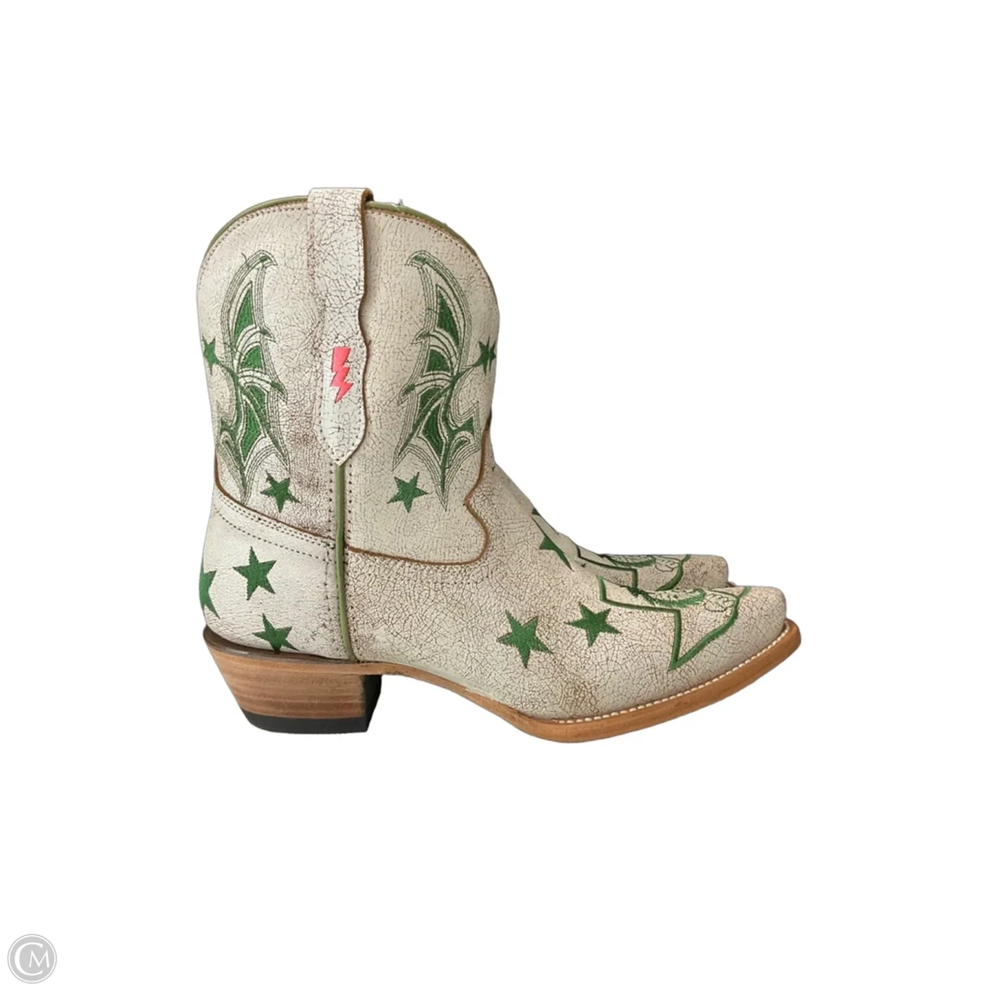 Boots Western By Cmb In Green & White, Size: 8.5