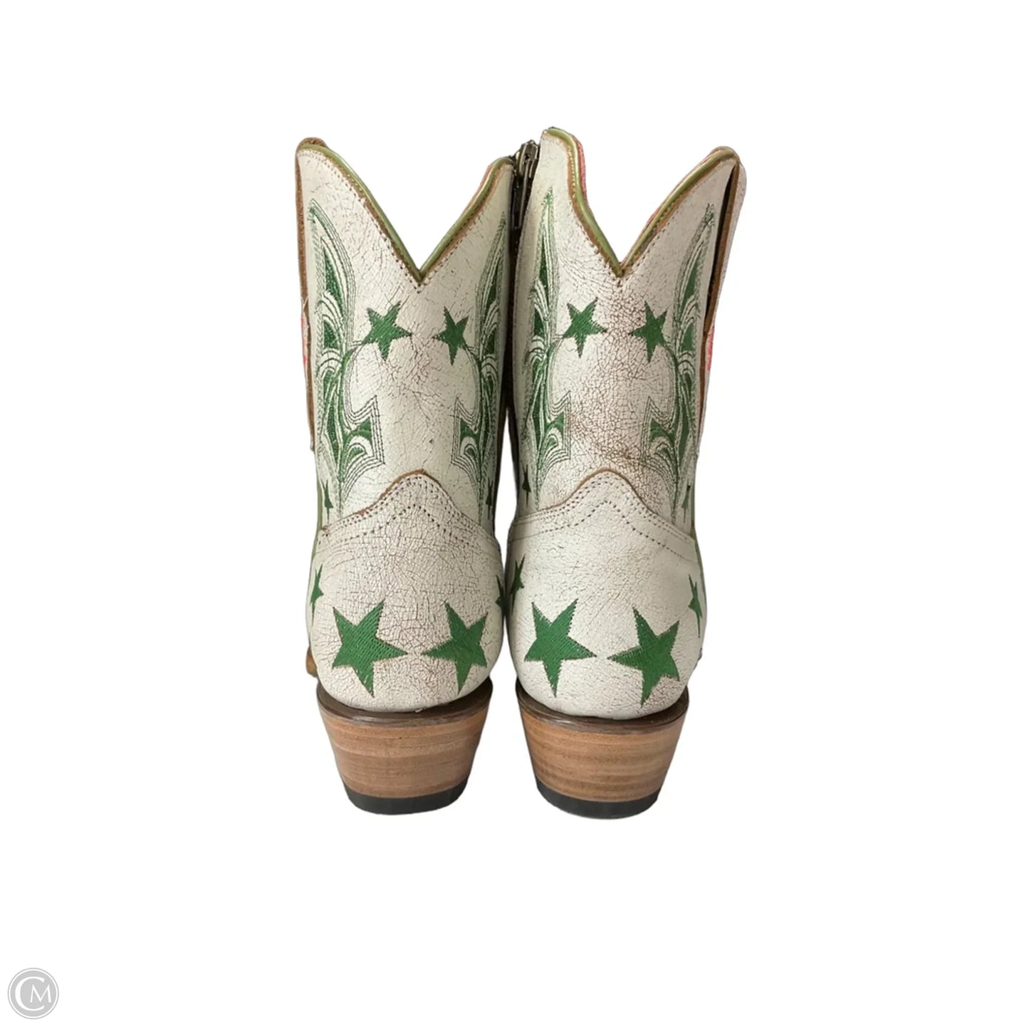 Boots Western By Cmb In Green & White, Size: 8.5
