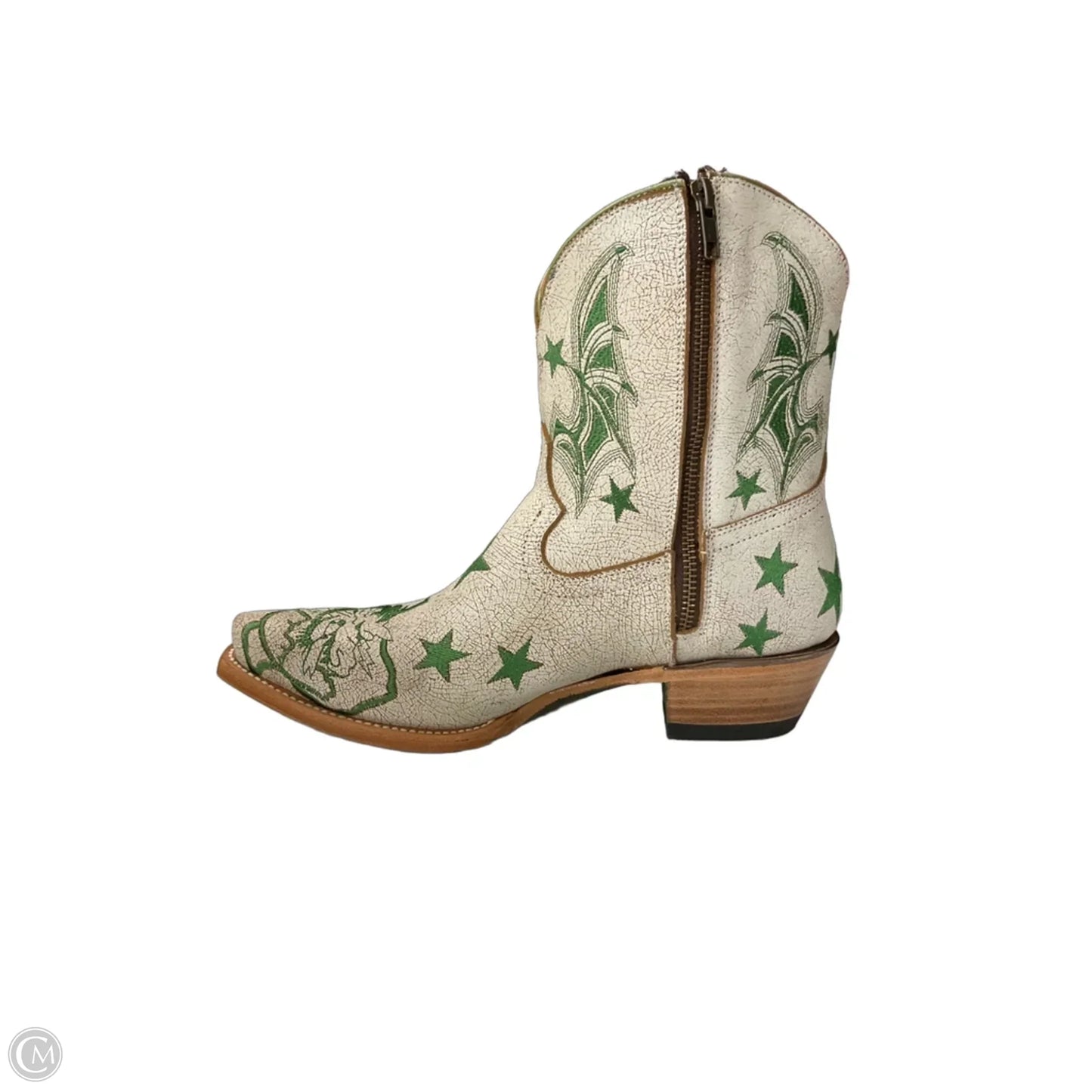 Boots Western By Cmb In Green & White, Size: 8.5