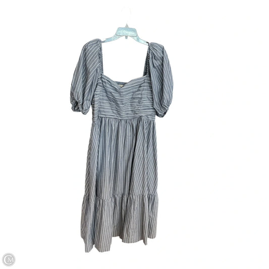 Dress Casual Maxi By Abercrombie And Fitch In Blue & Brown, Size: Xl