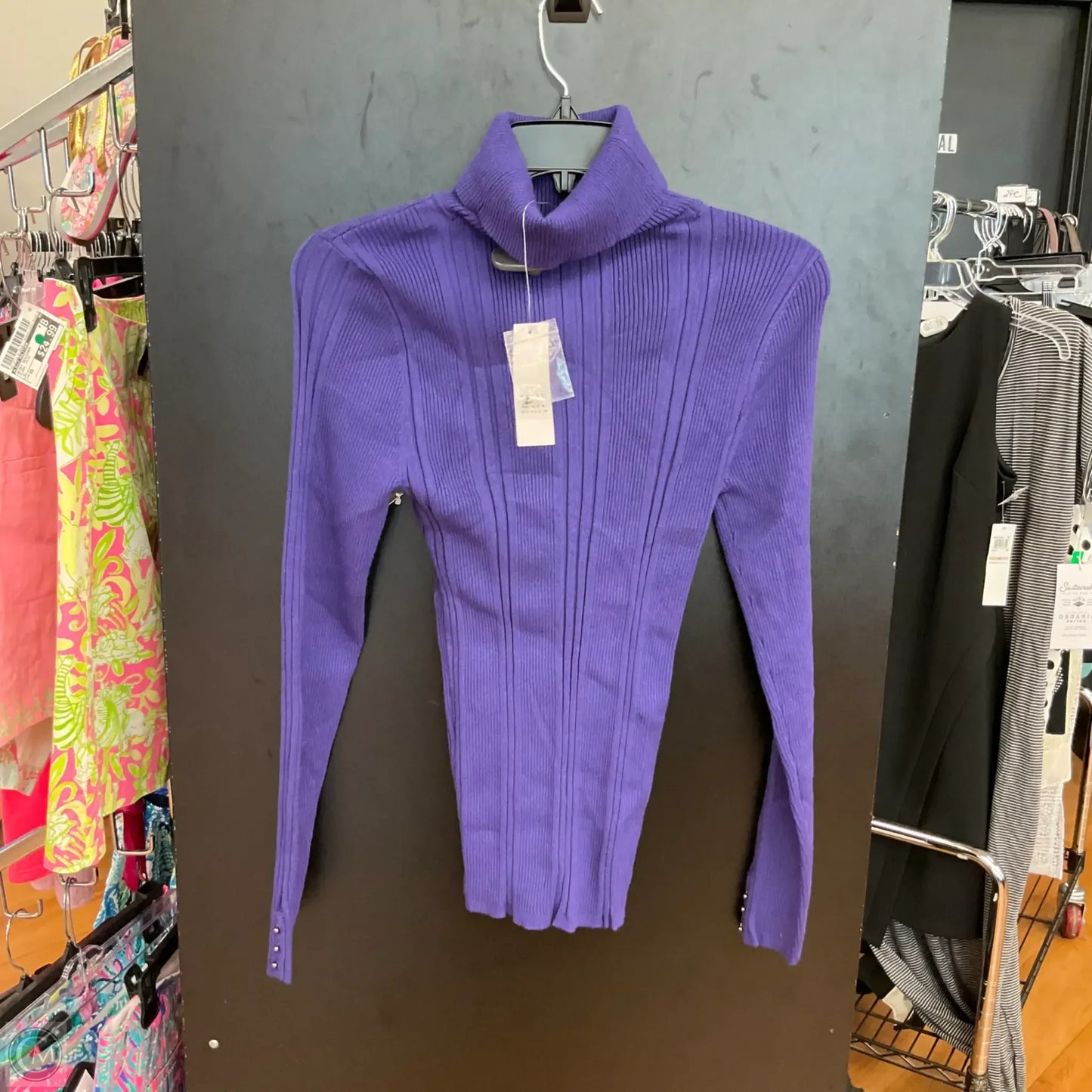 Top Long Sleeve By White House Black Market In Purple, Size: S