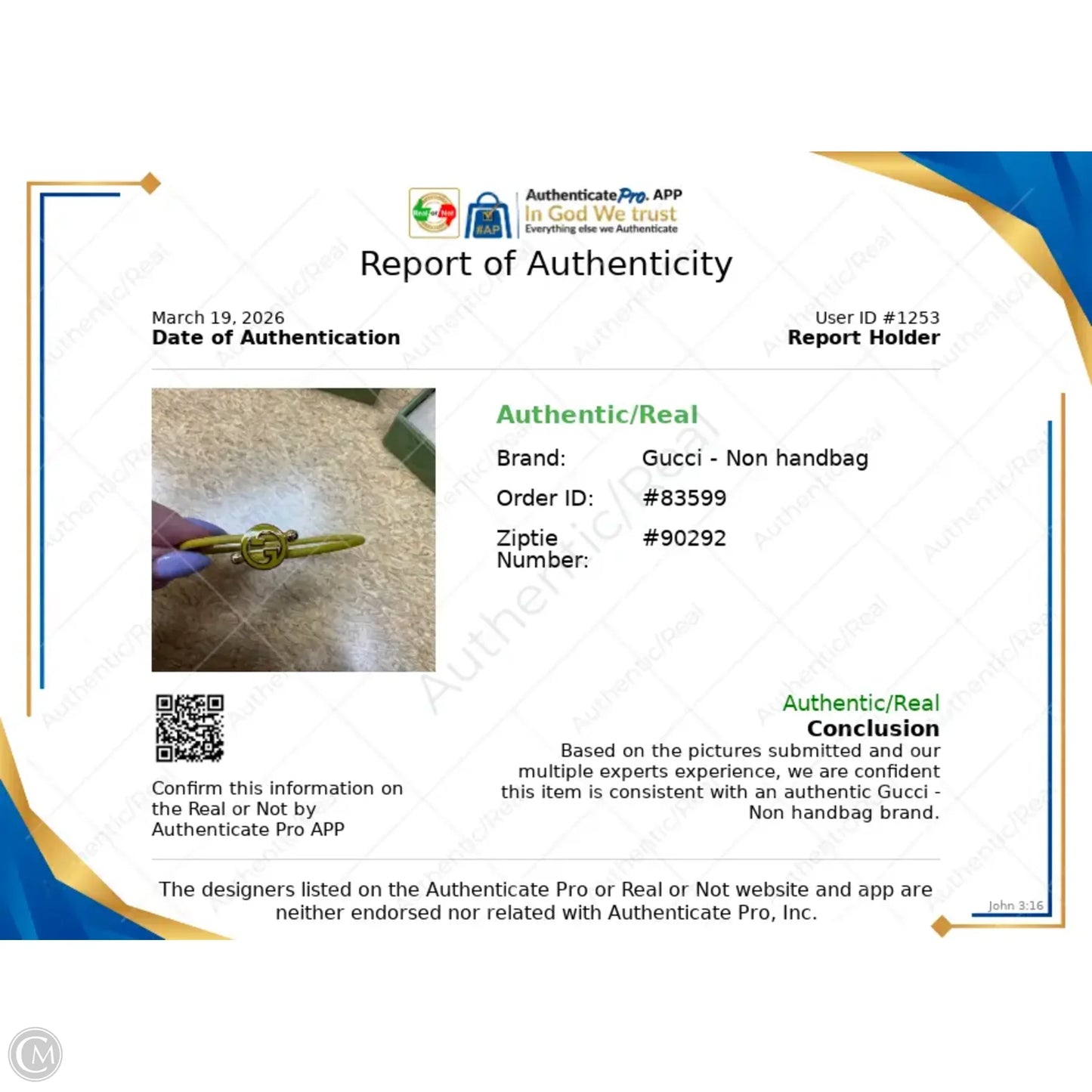 Bracelet Luxury Designer By Gucci