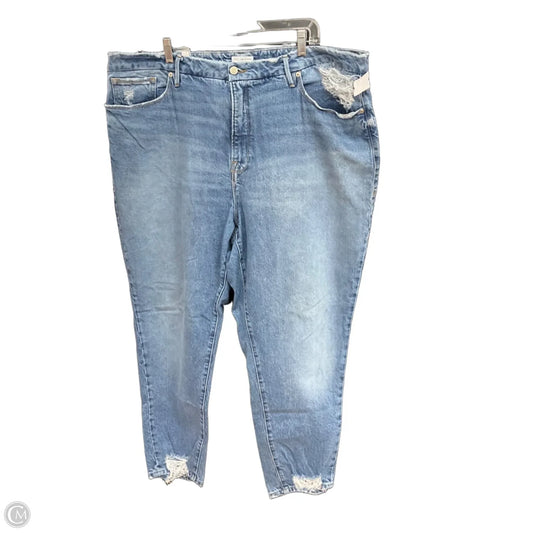 Jeans Straight By Good American In Blue Denim, Size: 20