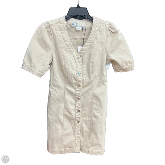 Dress Casual Midi By Clothes Mentor In Beige, Size: Xs