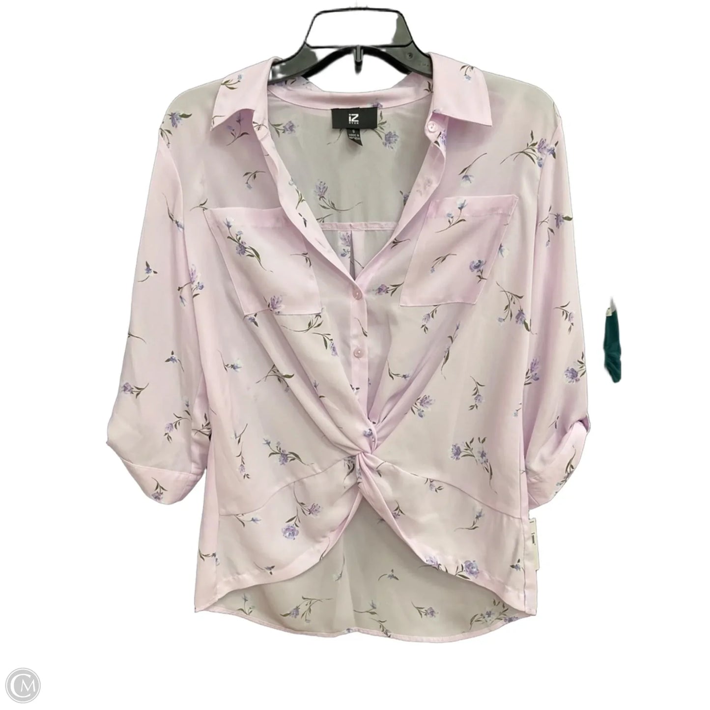 Top 3/4 Sleeve By Iz Byer In Purple, Size: S
