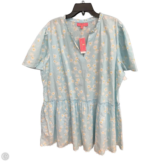 Dress Casual Short By Simply Southern In Blue, Size: Xxl