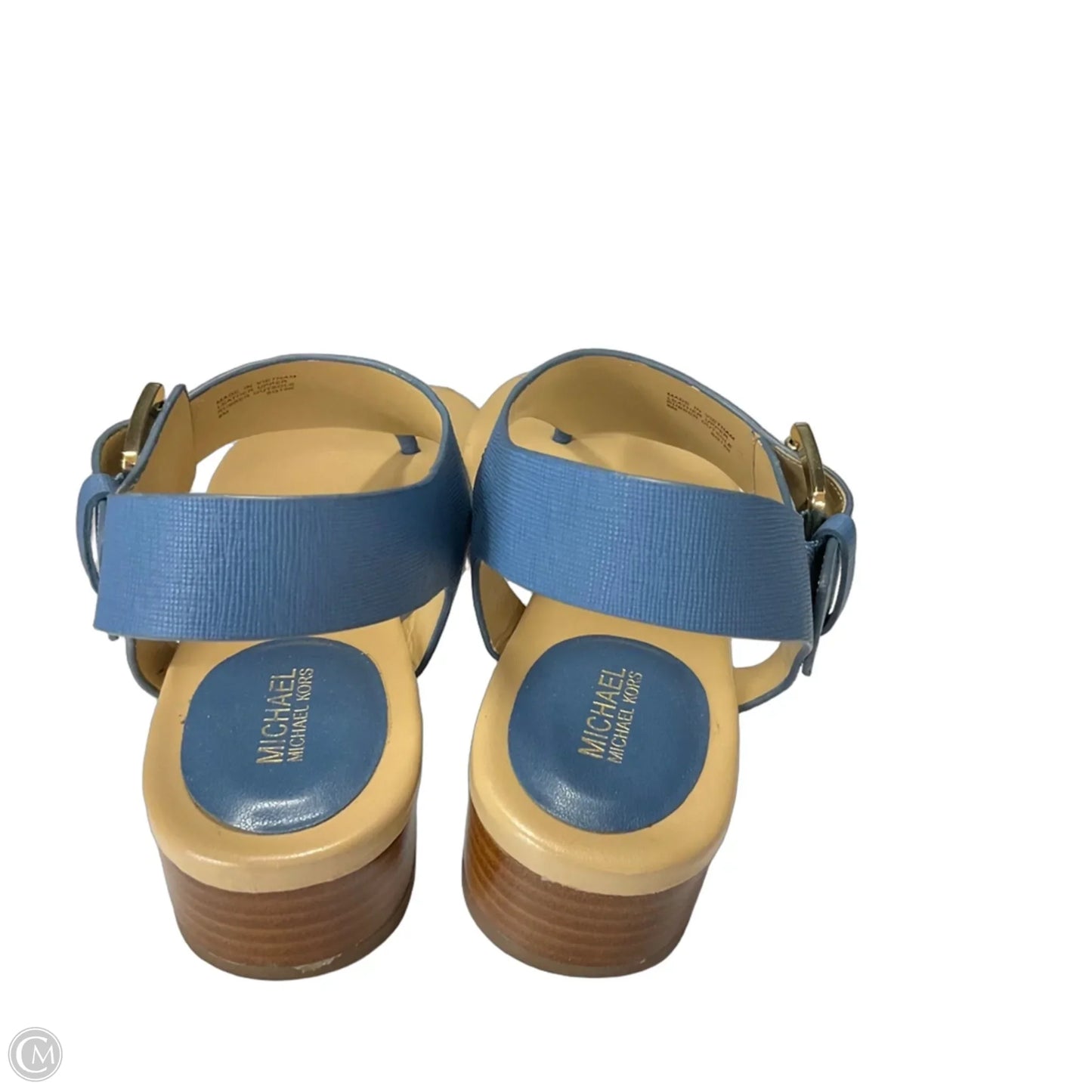 Sandals Heels Block By Michael By Michael Kors In Blue, Size: 8