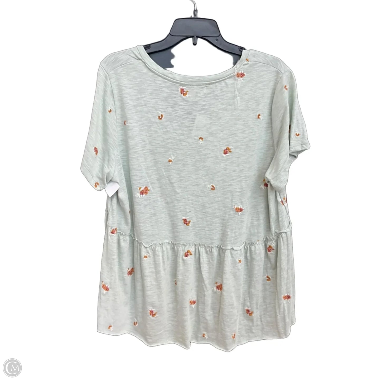 Top Short Sleeve By Penelope Rose In Green, Size: 1x