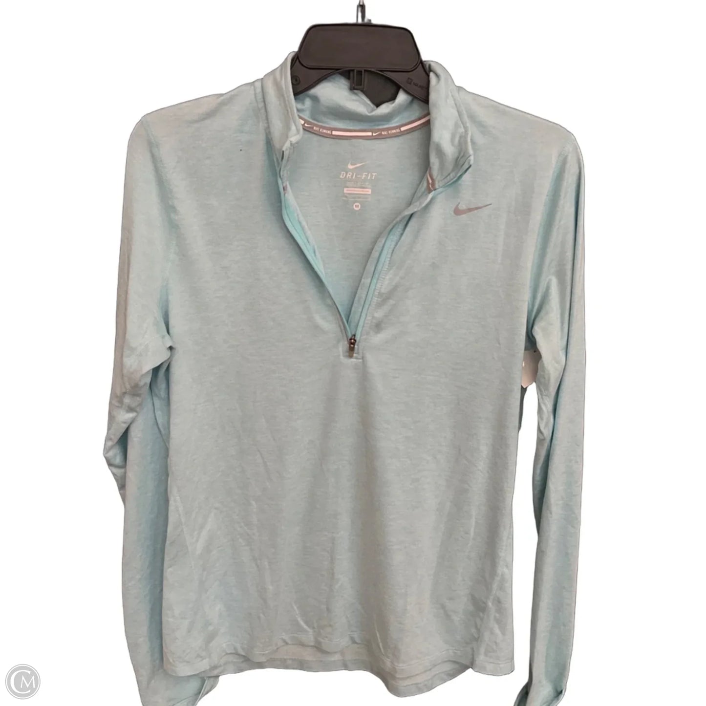 Athletic Top Long Sleeve Crewneck By Nike In Blue, Size: M