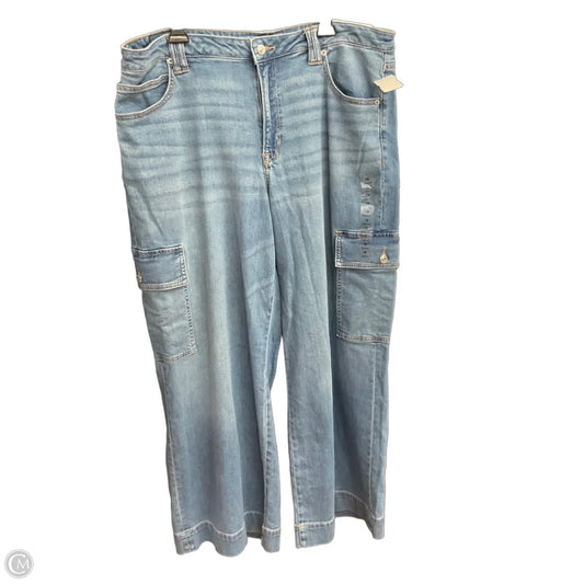 Jeans Wide Leg By American Eagle In Blue, Size: 18