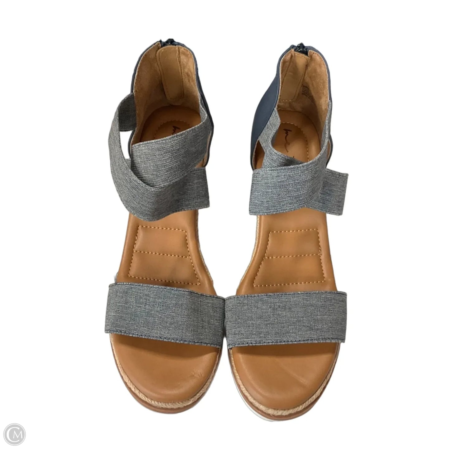 Shoes Heels Platform By Me Too In Blue & Brown, Size: 8