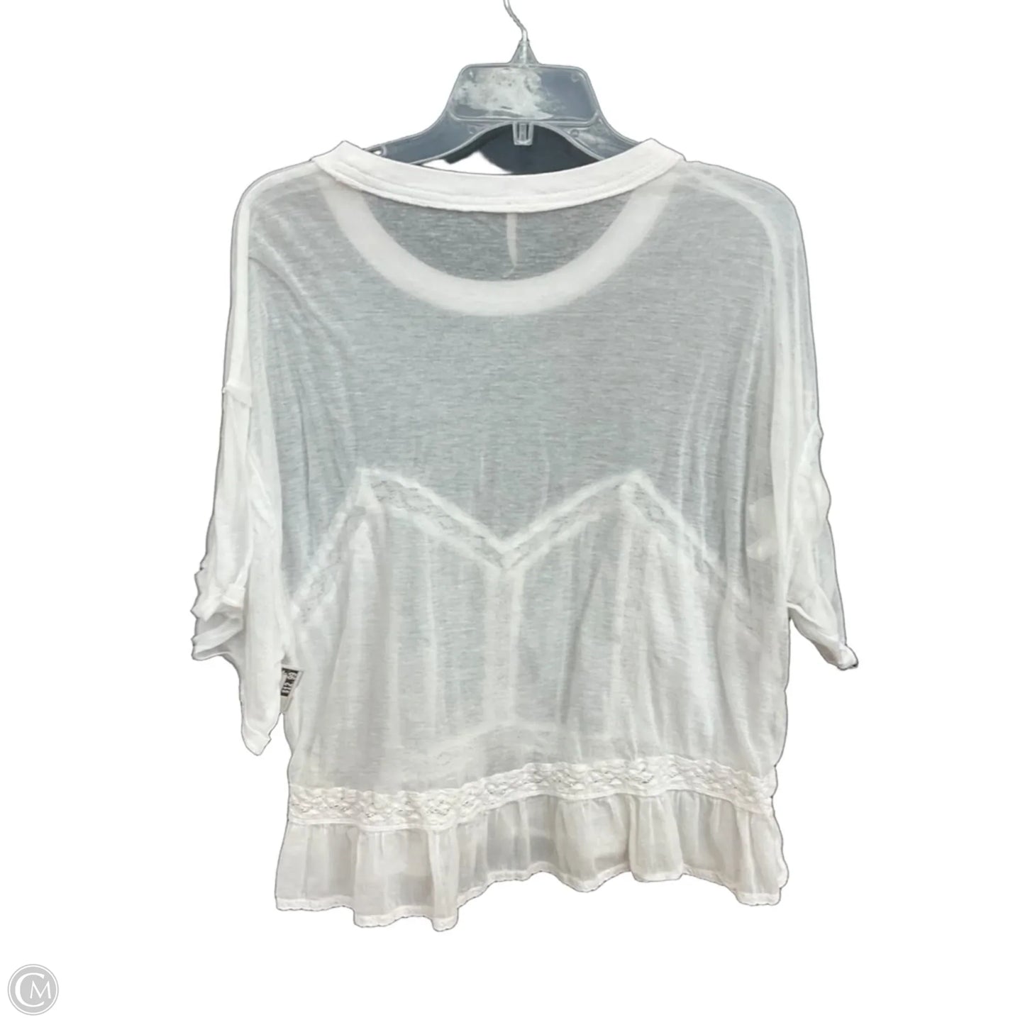 Top Short Sleeve By Free People In White, Size: L