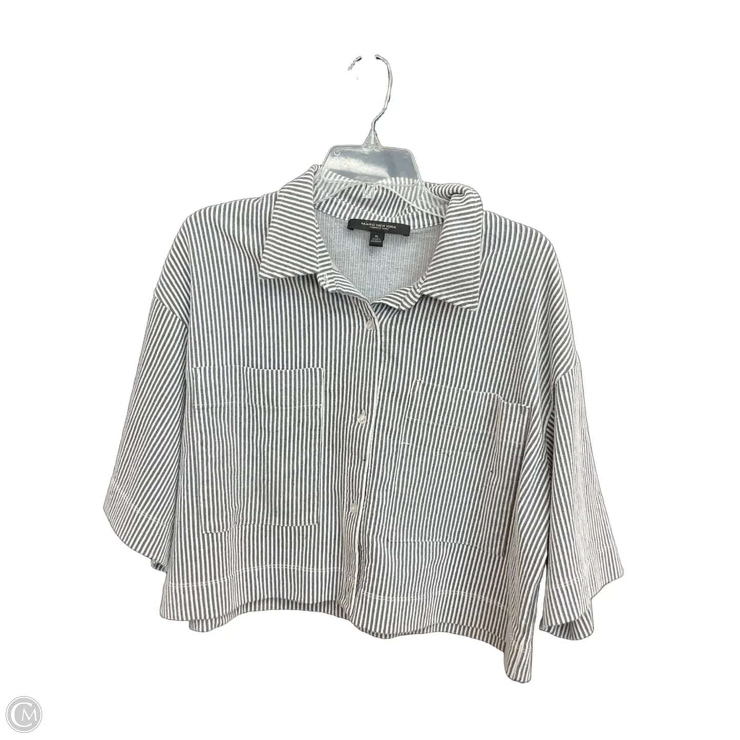 Top Short Sleeve By Marc New York In Striped Pattern, Size: Xl