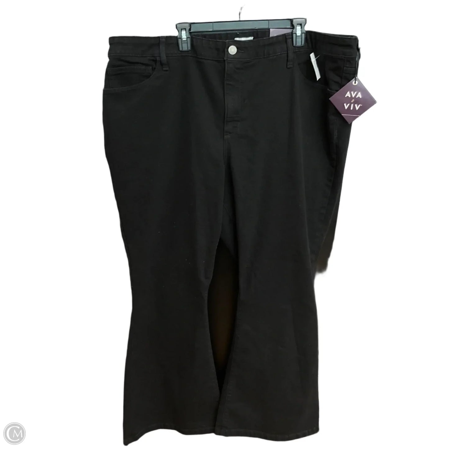 Jeans Flared By Ava & Viv In Black, Size: 26