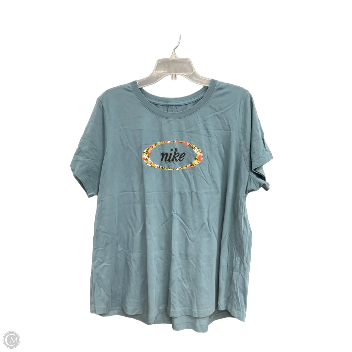 Athletic Top Short Sleeve By Nike In Blue, Size: 2x