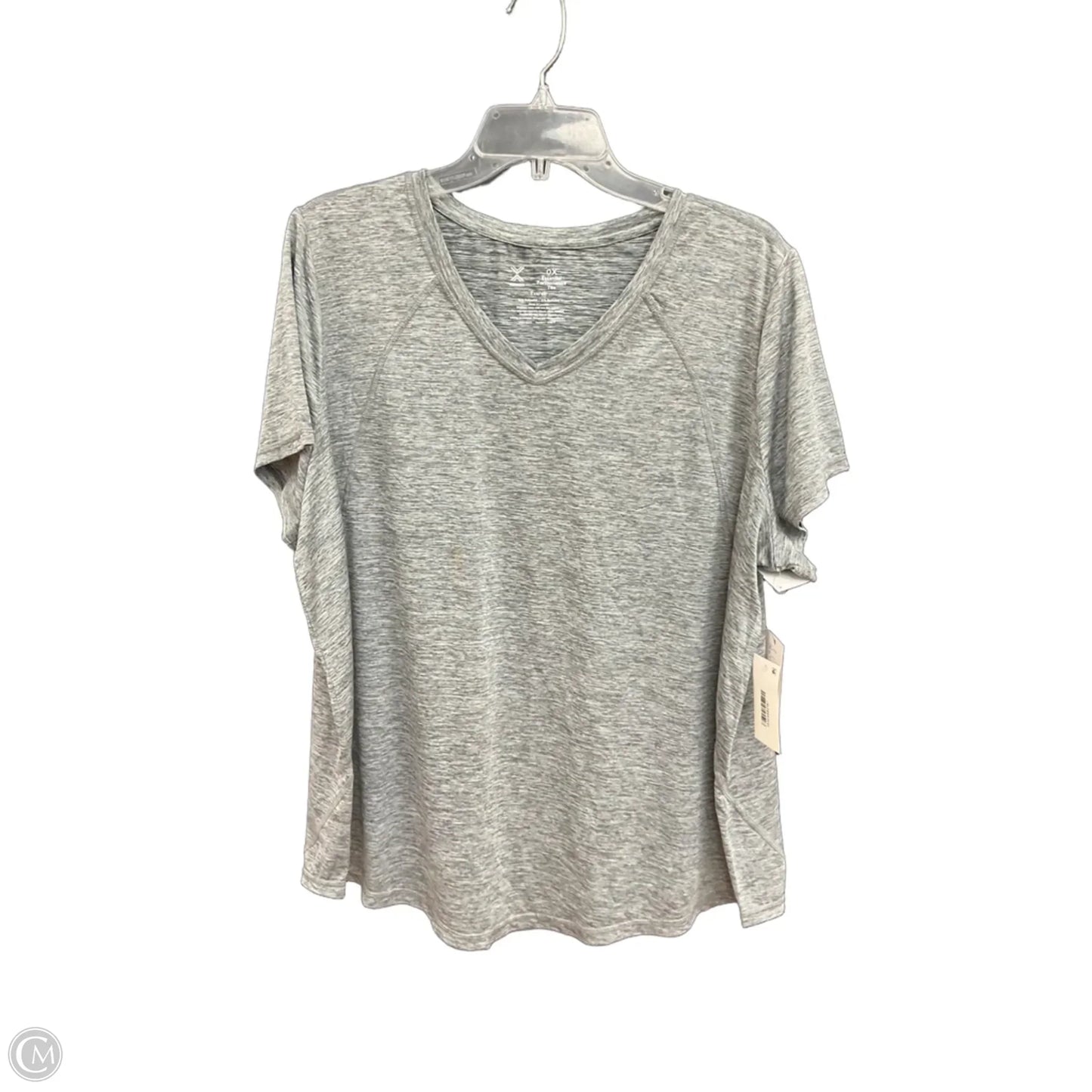 Athletic Top Short Sleeve By Xersion In Grey, Size: 1x