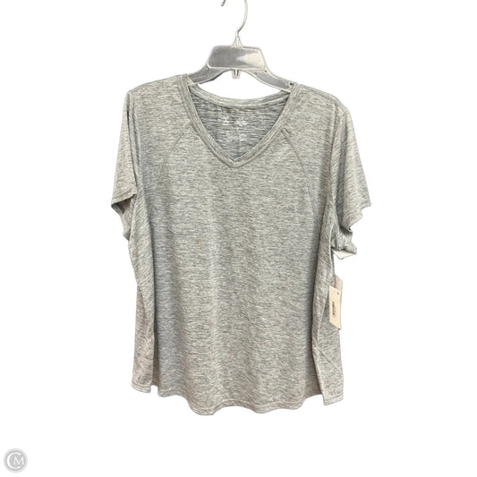 Athletic Top Short Sleeve By Xersion In Grey, Size: 1x