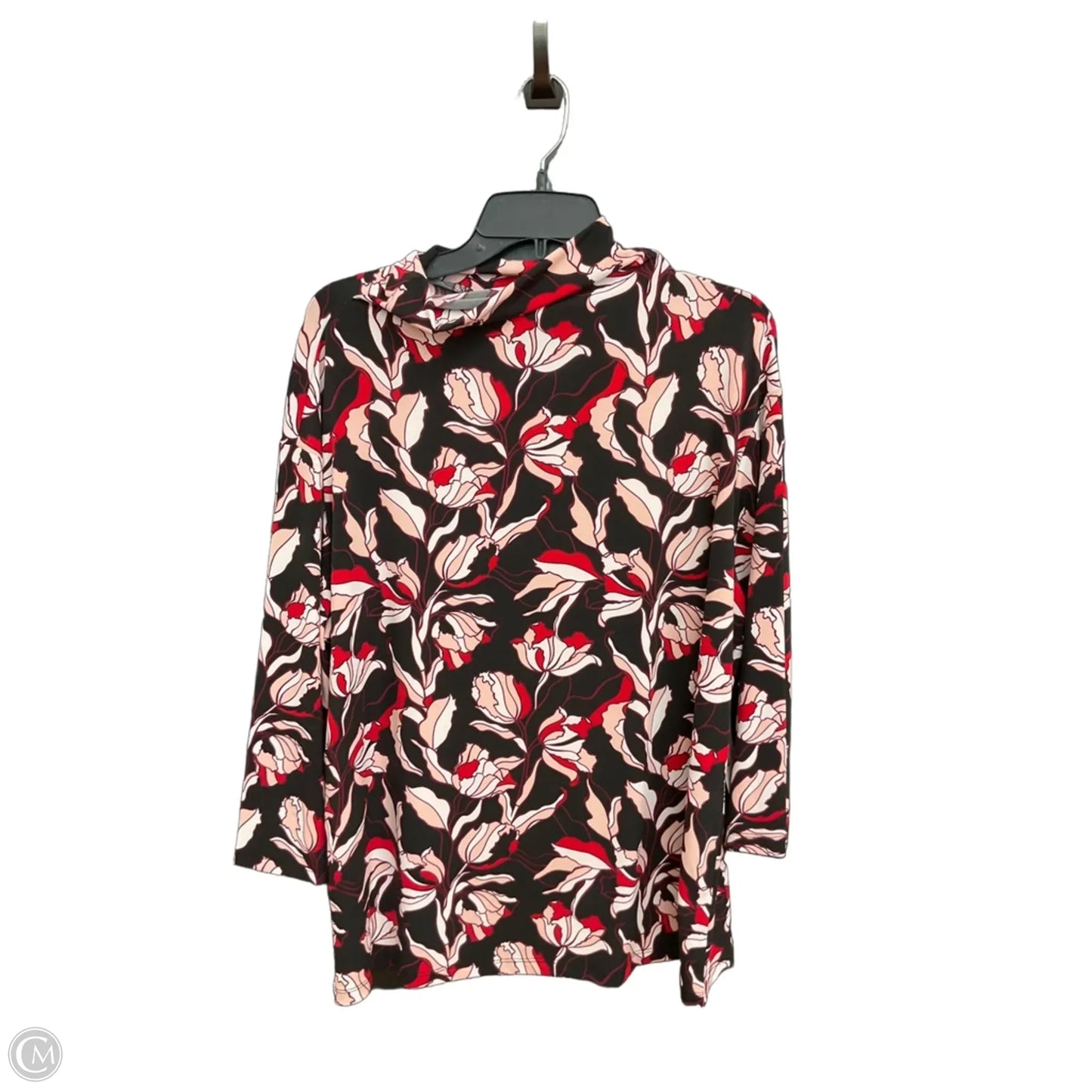 Top Long Sleeve By Liz Claiborne In Floral Print, Size: Xl