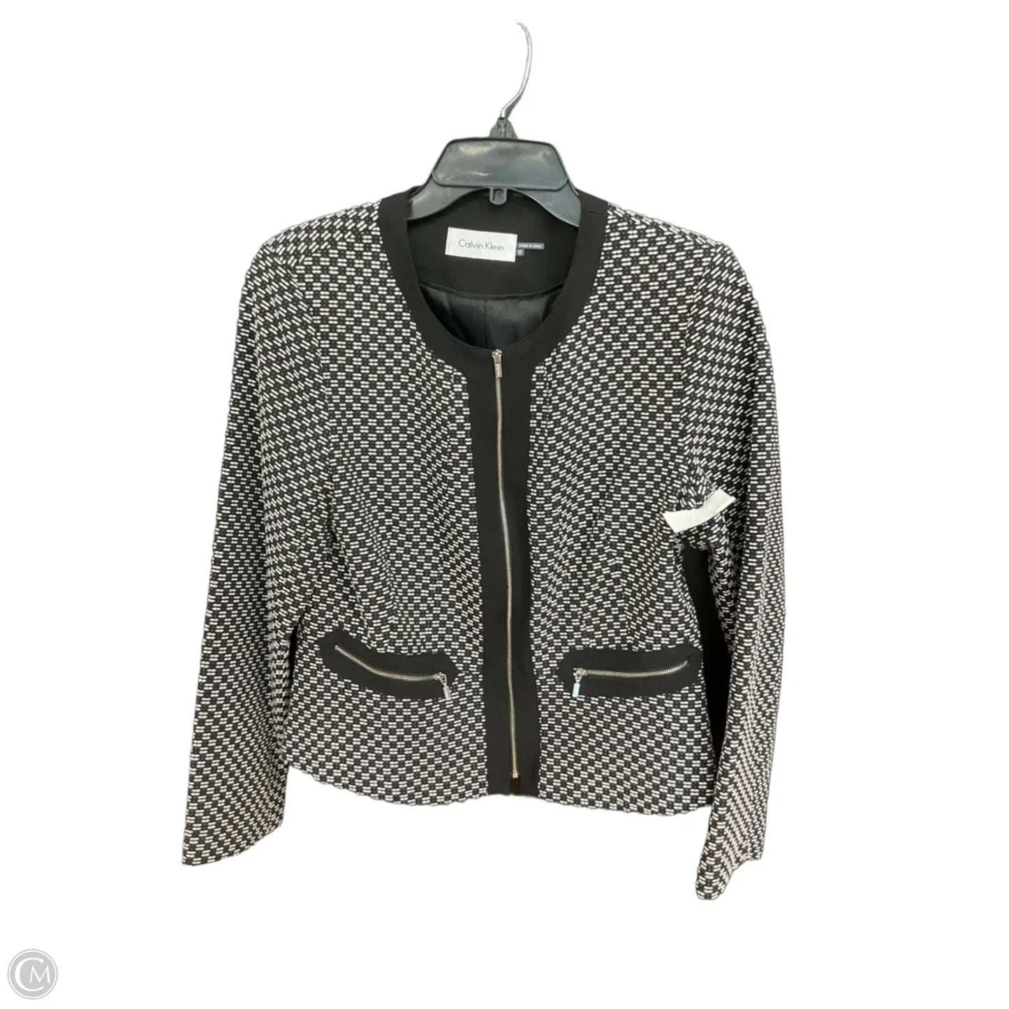 Blazer By Calvin Klein In Black & White, Size: M