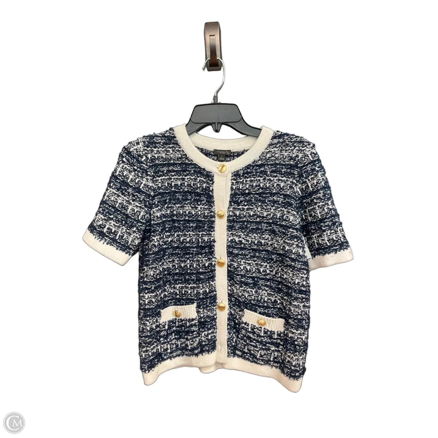 Top Short Sleeve By Ann Taylor In Blue, Size: S