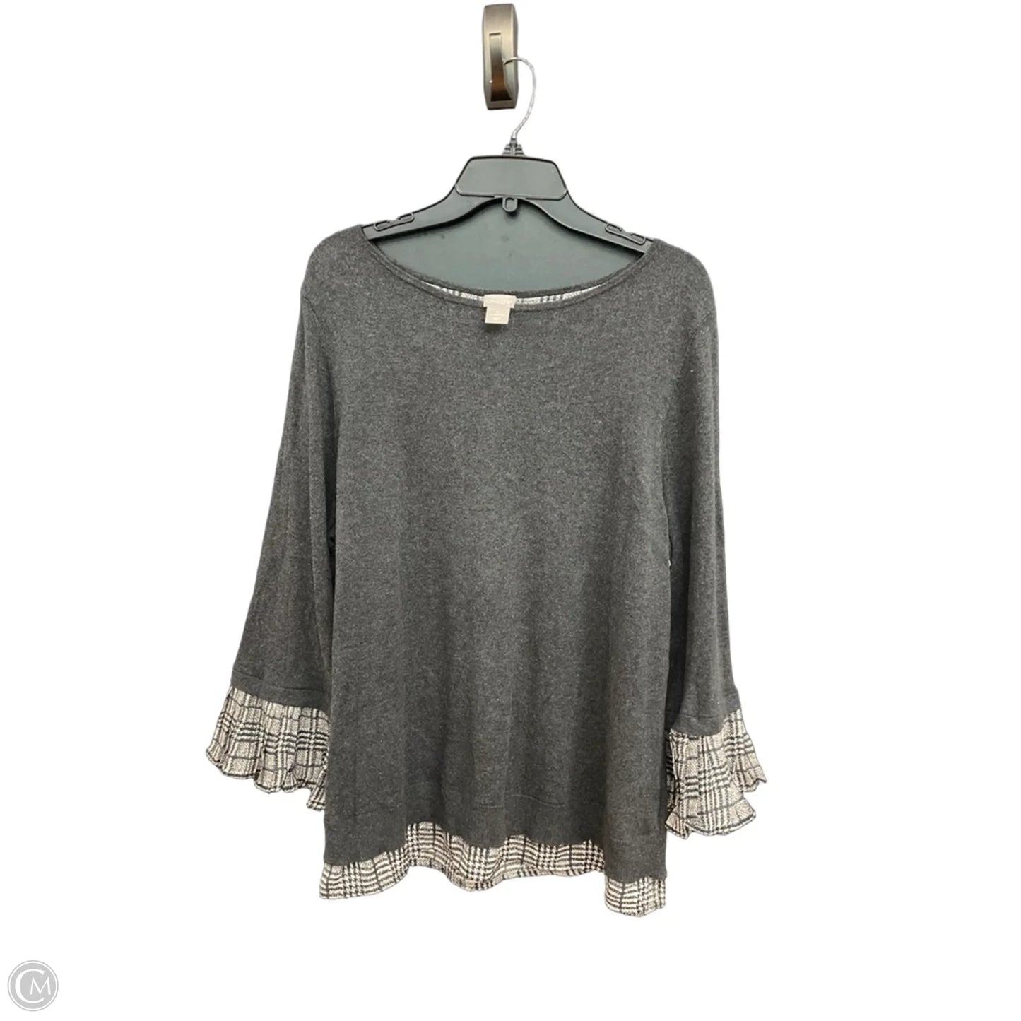 Top Long Sleeve By Chicos In Grey, Size: Xxl