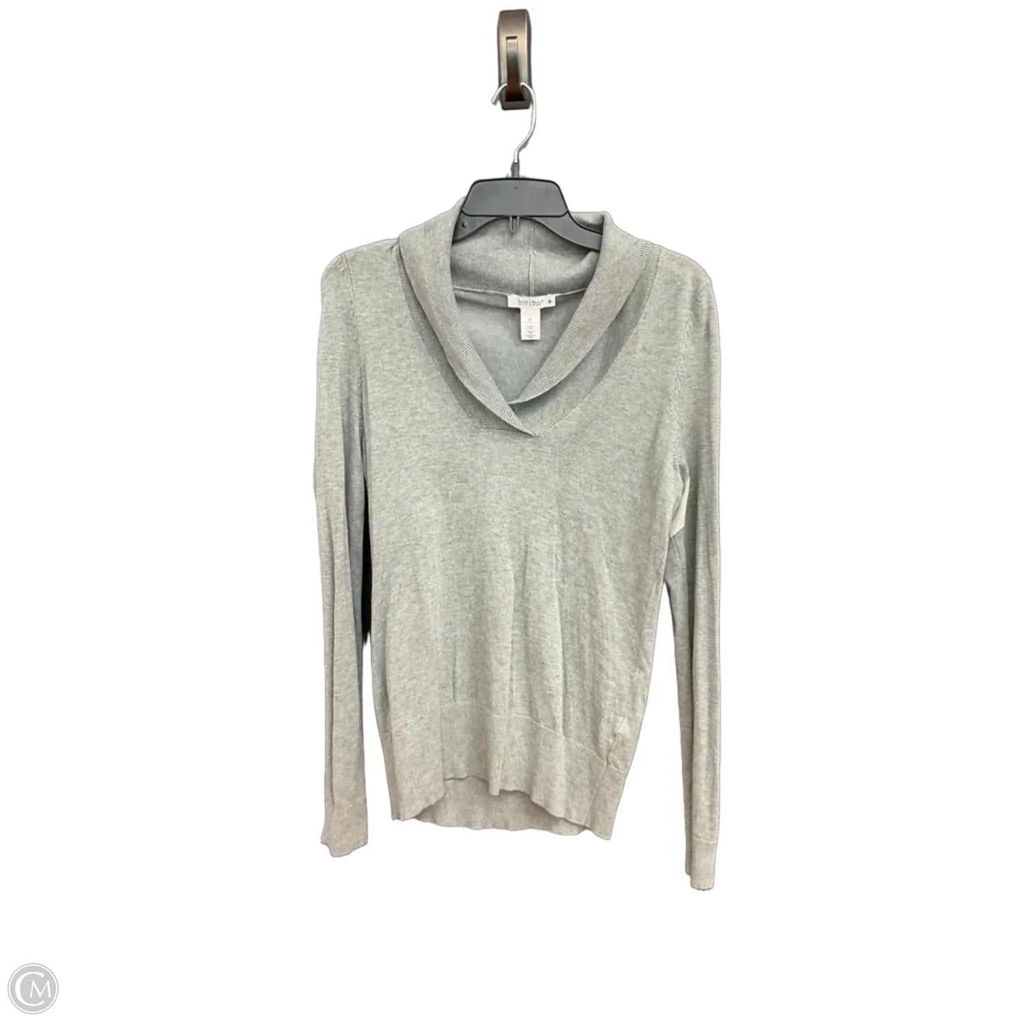 Top Long Sleeve By White House Black Market In Grey, Size: M