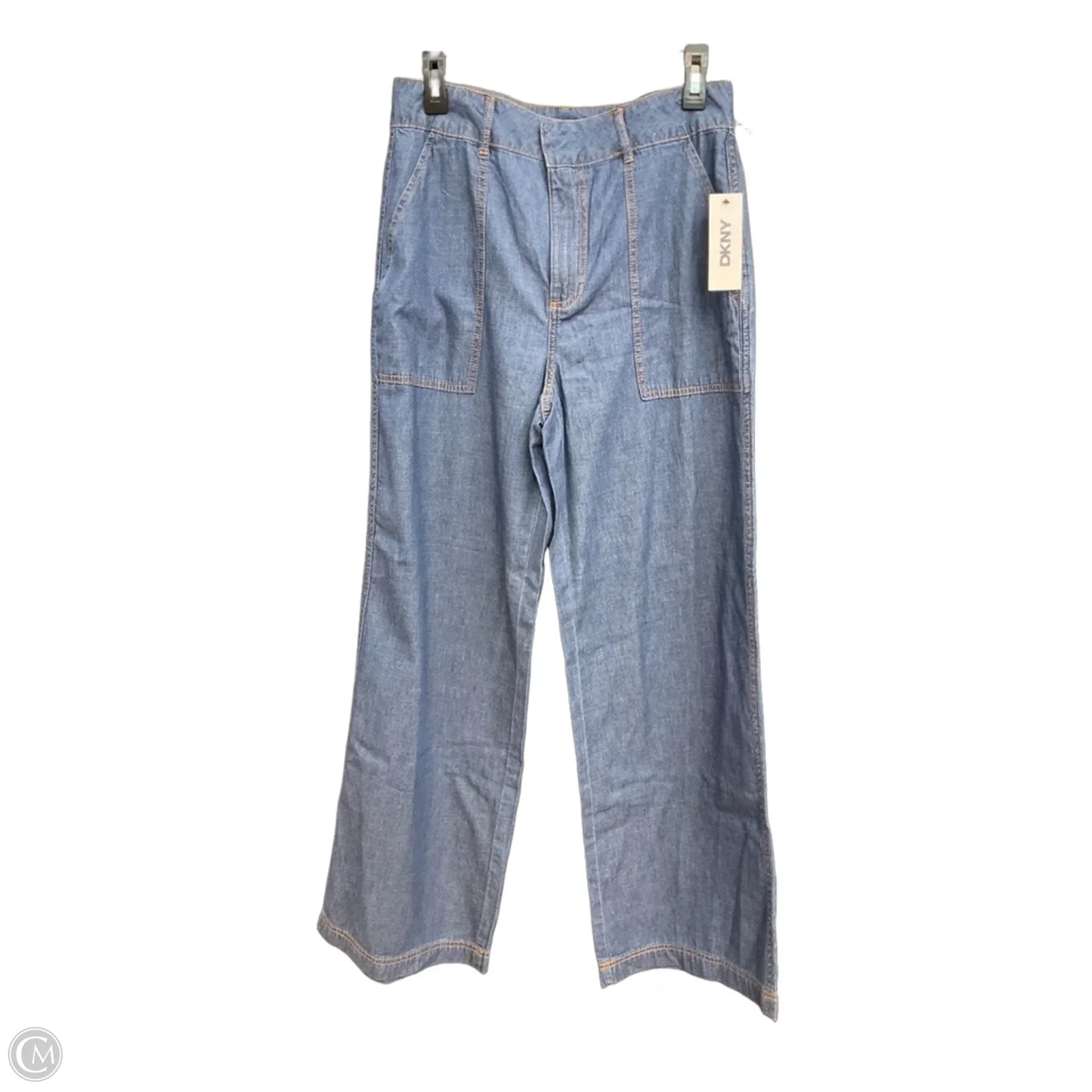 Jeans Wide Leg By Dkny In Blue, Size: 4