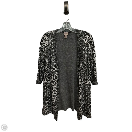 Cardigan By Chicos In Black & White, Size: S