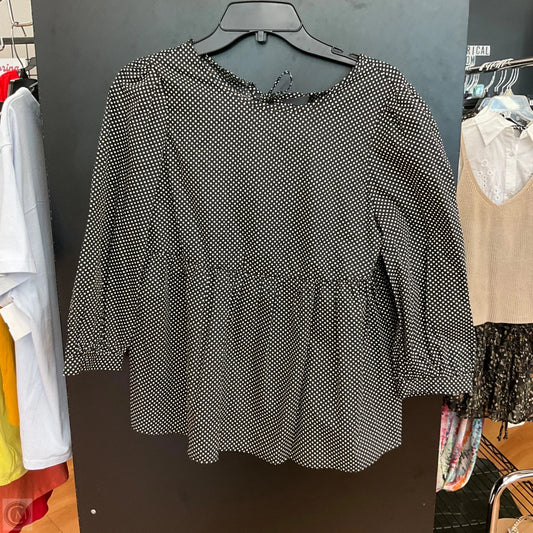 Top 3/4 Sleeve By Who What Wear In Polkadot Pattern, Size: S