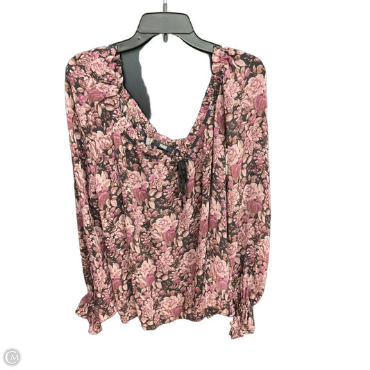 Top Long Sleeve By Paige In Floral Print, Size: Xl