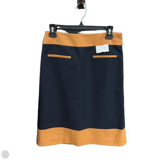 Skirt Midi By Loft In Blue & Brown, Size: 2